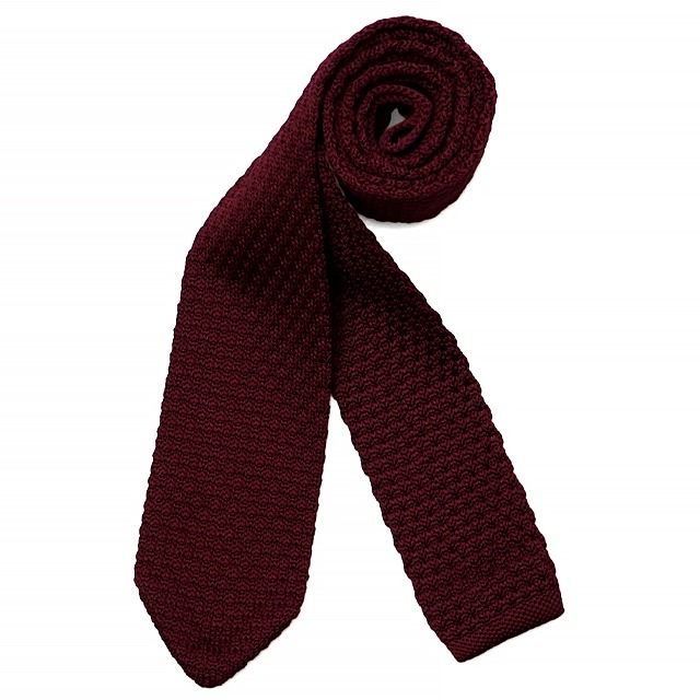 knit tie - wine (삼각)