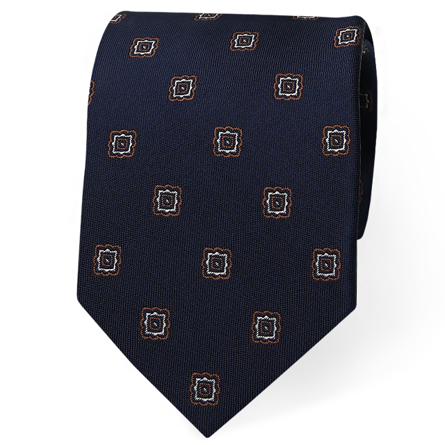 pattern tie-02033 (네이비+오렌지)