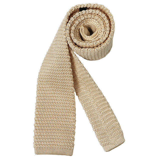 Knit tie - 베이지 (일자)